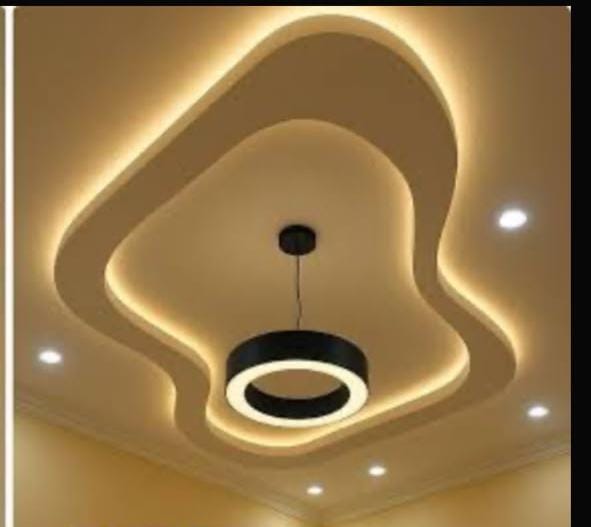 Curved gypsum false ceiling design